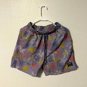 WEZK Purple Palm Tree Shorts